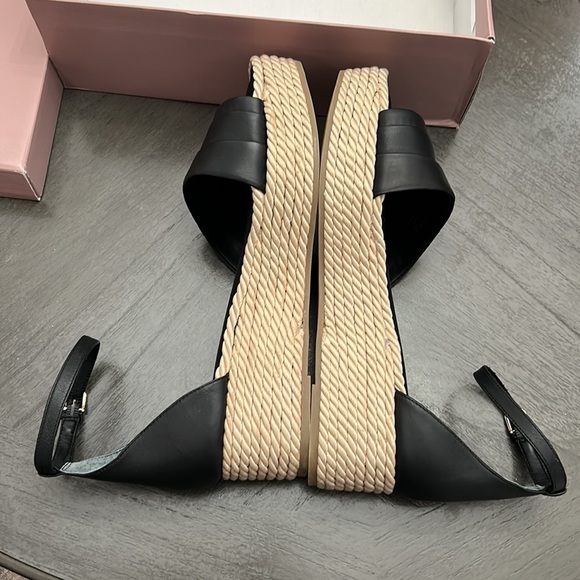 Franco Sarto Sandals Via Black Leather - Picture 8 of 12